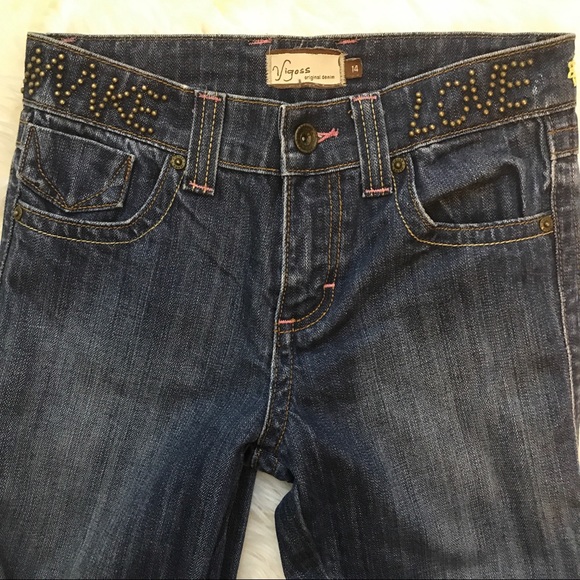 Vigoss Embroidered Jeans. Size 14 - Picture 1 of 5